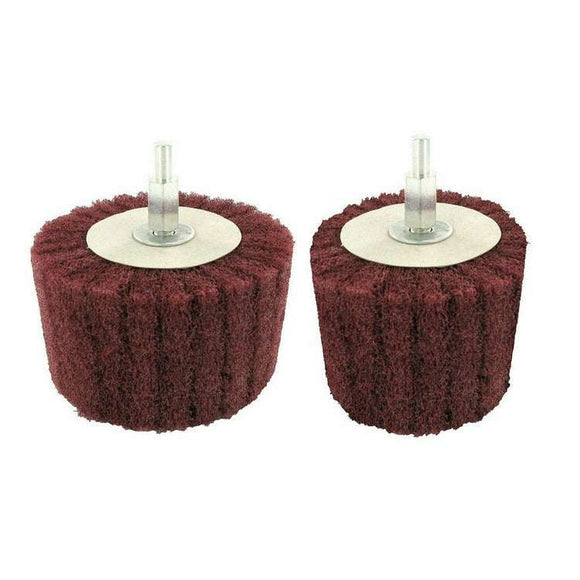 Silverline 2pc Cylinder Metal Sanding Wheel Set 240 Grit