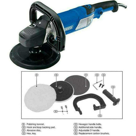 Sander Polisher 1200W Variable Speed Draper & 6" Metal Polishing Kit (Copy) Metal Polishing Supplies UK Ltd
