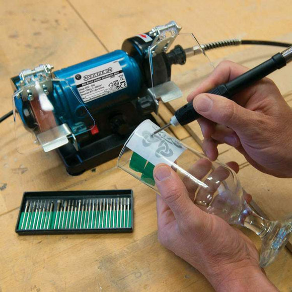 Silverline Mini Bench Grinder 3" 120W Variable Speed