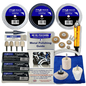 Drill Steel And Stainless Steel Metal Polishing Kit 3" x 1/2" 21pc Pro-Max