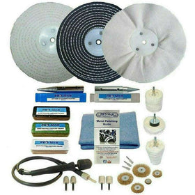 Bench Grinder Metal Polishing Kit Steel & Stainless Steel 22pc 6" x 1/2" Pro-Max