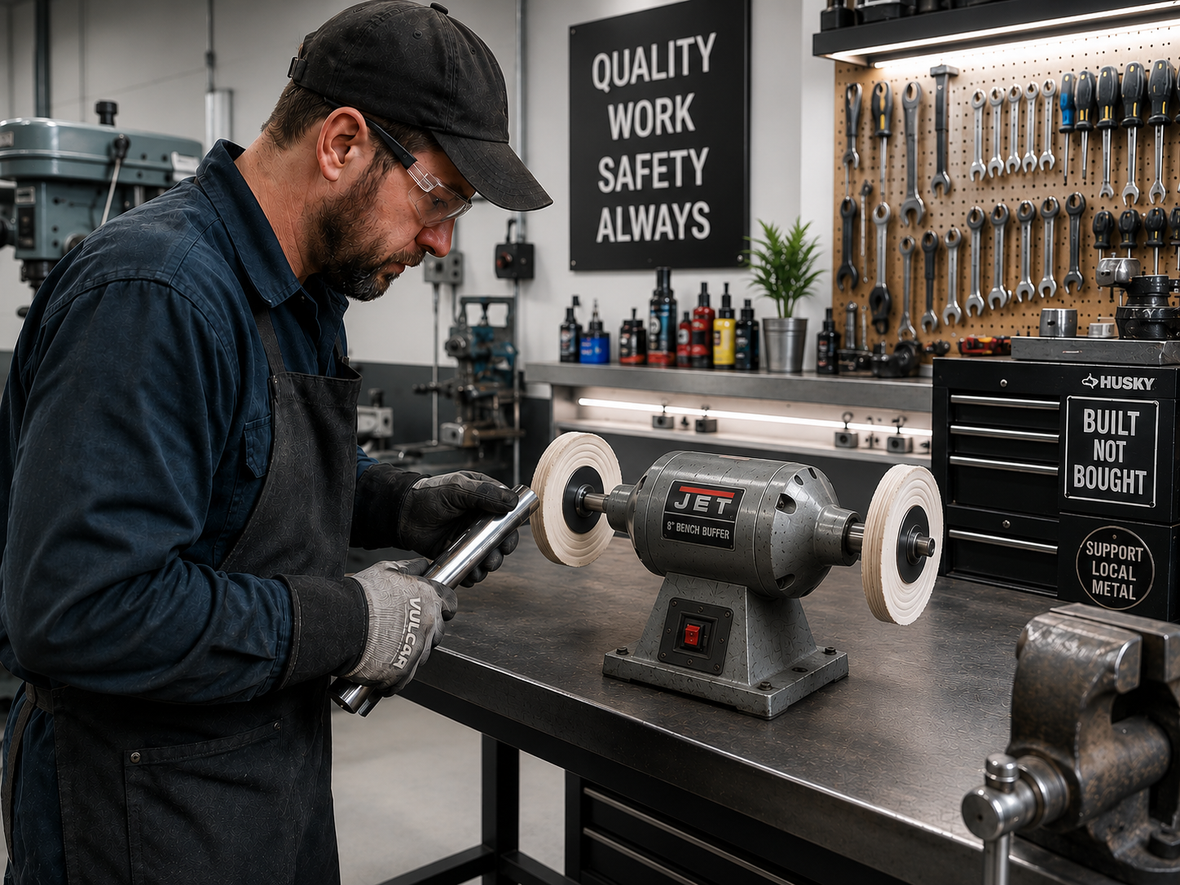 How to Turn a Bench Grinder Into a Metal Polishing Machine