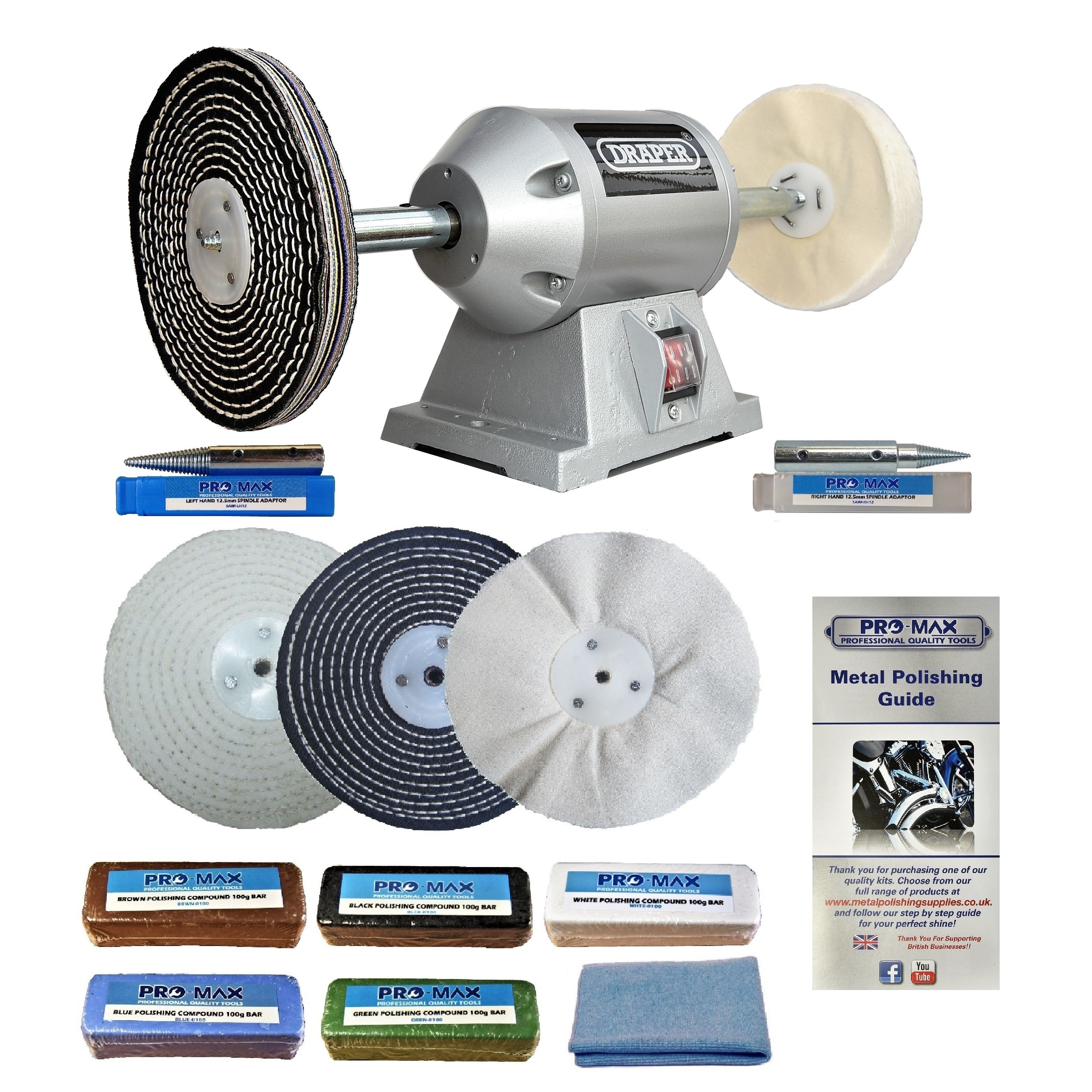 Draper Bench Grinder Metal Polishing Machines - Shop Now! | Metal ...
