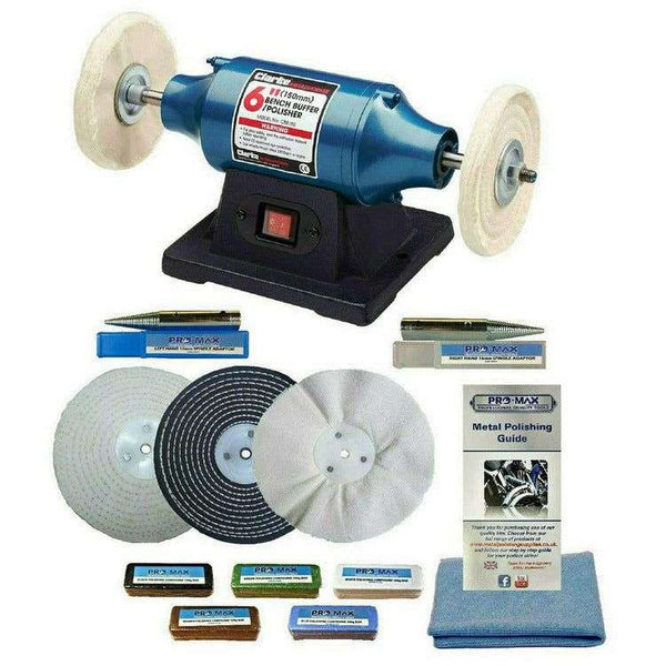 Clarke 6" 250W Bench Polisher With Pro-Max 6" Metal Polishing Kit