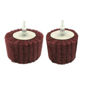 Silverline 2pc Cylinder Metal Sanding Wheel Set 240 Grit