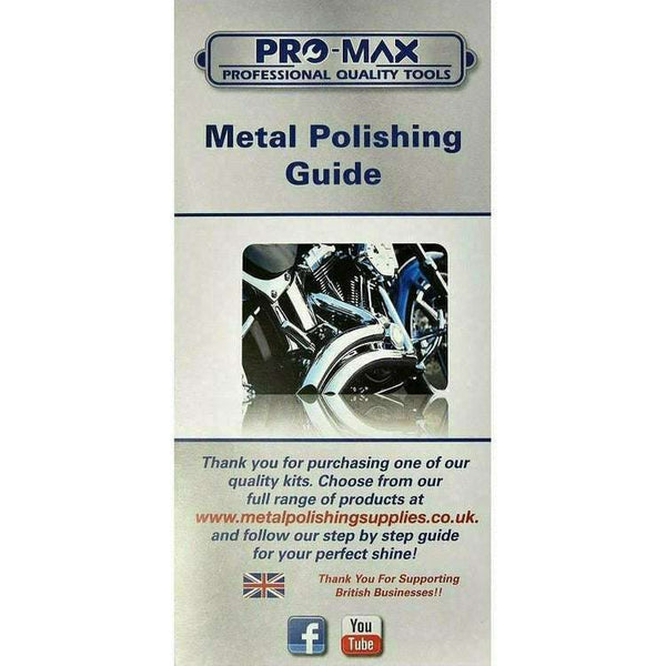 Meuleuse d'établi chromée Kit de polissage de métal Deluxe 15pc 6" x 1/2" - Pro-Max