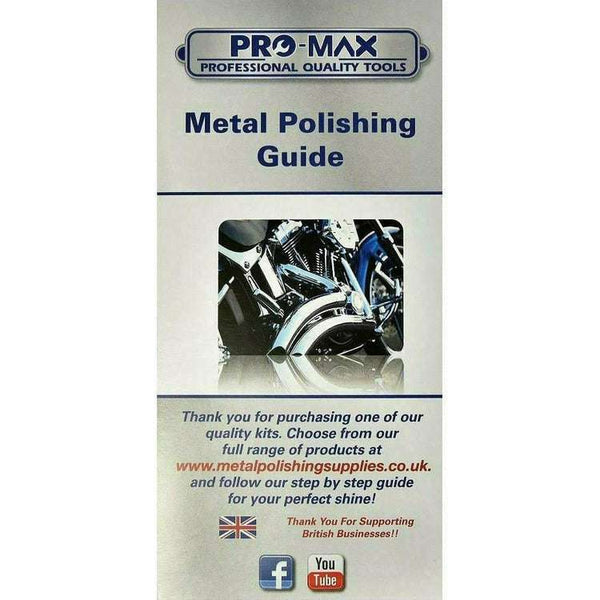 Chrom-Metall-Polier-Polierset für Bohrer 4" x 1" 13-teilig Pro-Max