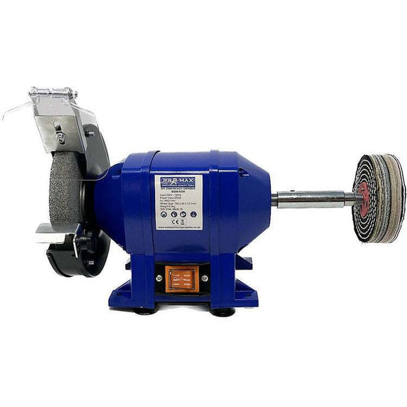 Bench Grinder Metal Polisher 6" 250W  With 4" Metal Polishing Kit - Pro-Max