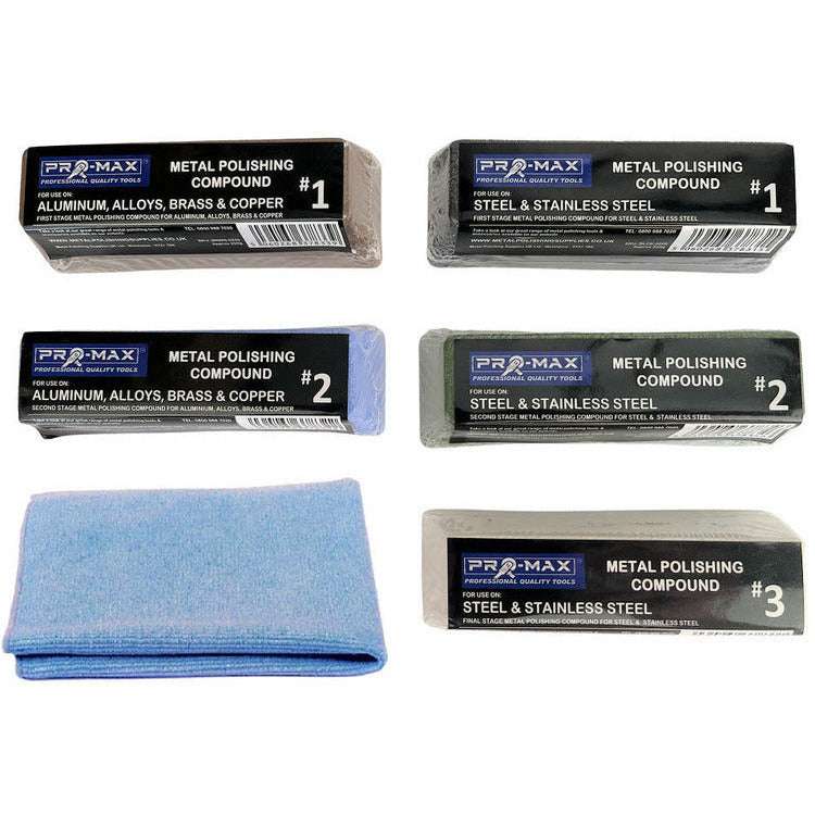 Meuleuse d'établi Kit de polissage de métal Alliage d'aluminium Laiton Acier 11pc 6" x 1" x 16mm