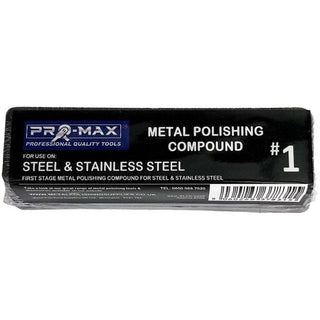 Stahl &amp; Edelstahl 250 g Polierpaste zum Polieren von Metall Schwarz - Pro-Max
