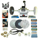 Draper 8" 550W Bench Grinder Polisher With Pro-Max 8" Deluxe Metal Polishing Kit