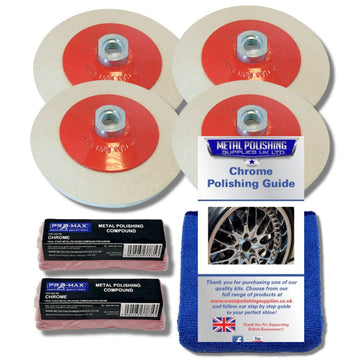 Winkelschleifer-Metallpolierset für Chrom 7-teilig - Pro-Max