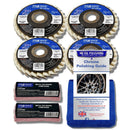 Kit de polissage de métal pour meuleuse d'angle feutre pour chrome 7pc - Pro-Max-1