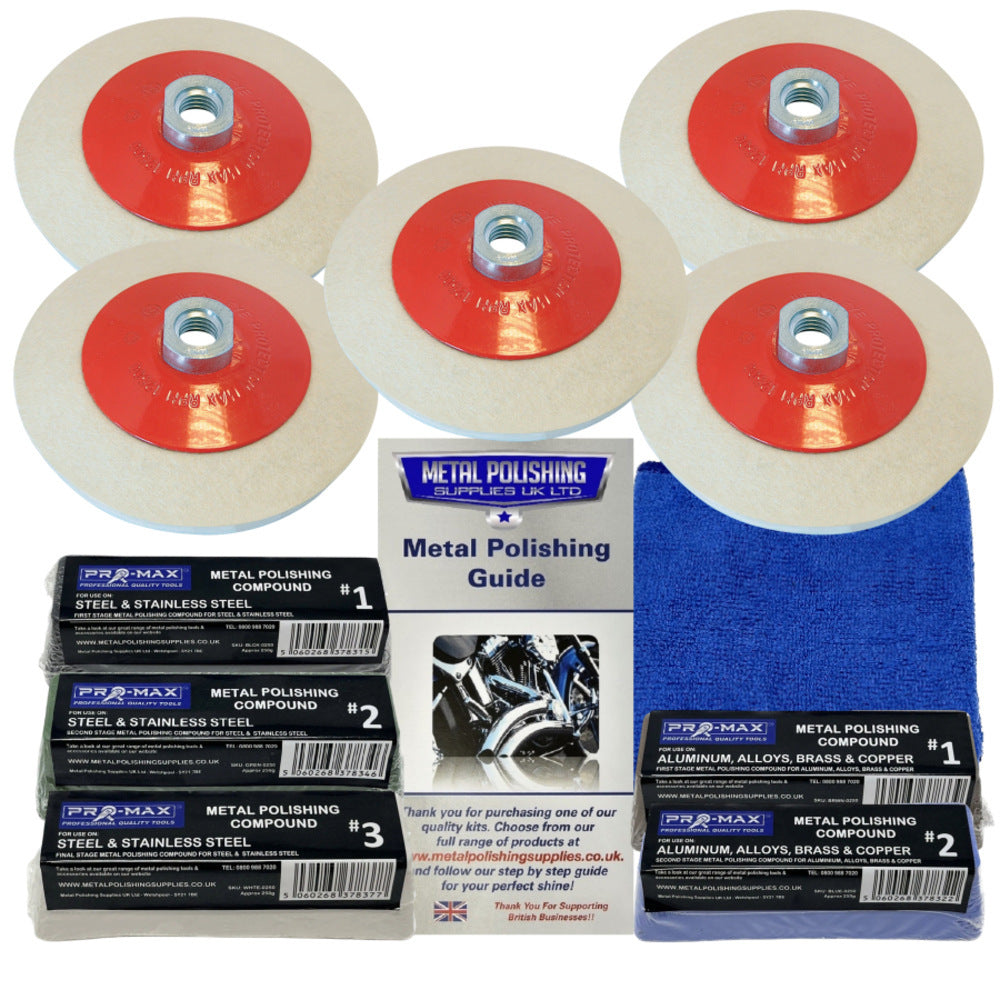 Angle Grinder General Purpose 11pc Metal Polishing Kit