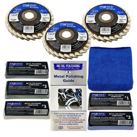 Winkelschleifer Metall-Polierset Lamellenfilz Aluminiumlegierung Stähle 9pc - Pro-Max