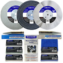 Bench Grinder Aluminium Alloy Brass Steel Metal Polishing Kit 8" x 1" 11pc-1