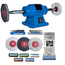 Bench Grinder Polisher 6" 150W Polisher With Pro-Max 4" Metal Polishing Kit-1