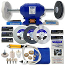 Bench Grinder Metal Polisher 6" 250W  With 6" Deluxe Metal Polishing Kit Pro-Max-1