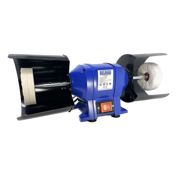 Schmuckpoliermaschine 6" Tischmontage 250W mit 4" Polierset