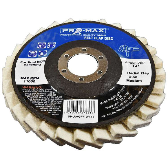 Angle Grinder Sealey 750W With 7pc Steel & Stainless Steel Polishing Kit - Pro-Max