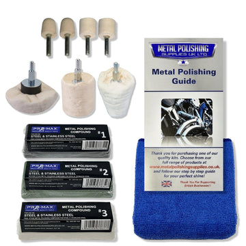Kit de polissage des métaux en acier et en acier inoxydable Foret 11pc Pro-Max