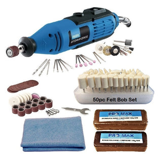 Draper 130W Hobby Tool With 53pc Jewellery / Craft Metal Polishing Kit