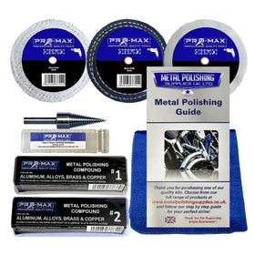 Drill Aluminium Alloy Brass Copper Metal Polishing Kit 3" x 1/2" 7pc Pro-Max