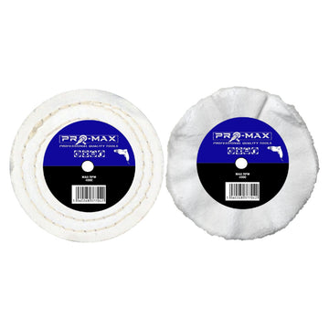 Pro-Max 4'' x 1'' Chrome &amp; Jewellery Metal Polishing Wheel Set 2pc