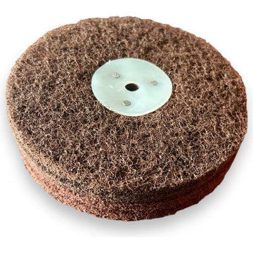 Metal Sanding Wheel Satin Web 4" by 2 Section Fine 180 Grit