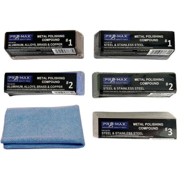 Draper 8" 550W Bench Grinder Polisher With Pro-Max 8" Deluxe Metal Polishing Kit