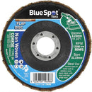 Angle Grinder Abrasive Wheel, blue and black non-woven flap disc with coarse abrasive edge and metal bore