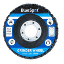 Angle Grinder Rust Remover grinding wheel, blue nylon and polyurethane disc with coarse textured edge and metal bore