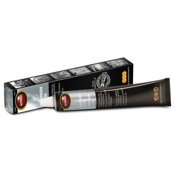 Autosol Aluminium Metal Polish 75ml in a black and silver tube with matching retail box and red logo