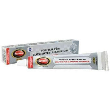 AutSOL Anodized Aluminium metal polish and cleaner in a silver 75ml tube with matching box packaging