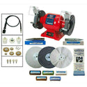 Sealey 6" 370W Bench Grinder Polisher & Pro-Max 6" Deluxe Metal Polishing Kit