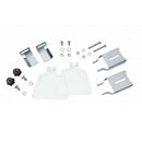 Bench Grinder 6" replacement parts with clear plastic eye shields, silver metal brackets, screws, washers and black knobs