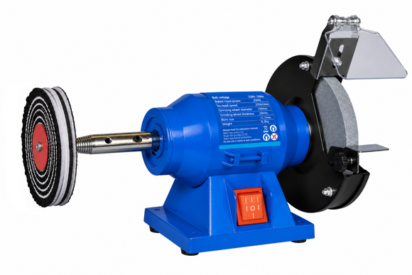Bench Grinder Polisher 6" 150W With Pro-Max 4" Deluxe Metal Polishing Kit
