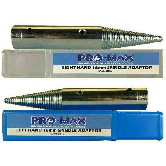 Bench Polisher Sealey spindle adaptors, chrome metal left- and right-hand threaded polishing attachments
