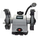 Draper 8" 550W Bench Grinder with twin grinding wheels, clear eye shields and adjustable tool rests