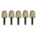 Drill Aluminium Alloy mounted cylindrical felt polishing buffs with metal arbors, shown as a five-piece set
