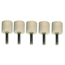 Drill Aluminium Alloy mounted cylindrical felt polishing wheels with cream felt heads and metal arbors