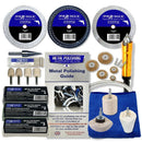 Drill Steel And Stainless Steel polishing kit with buffing wheels, compounds, flexi-drive shaft and accessories
