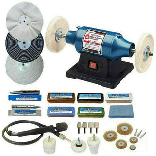 Clarke 6" 250W Bench Polisher With Pro-Max 6" Deluxe Metal Polishing Kit