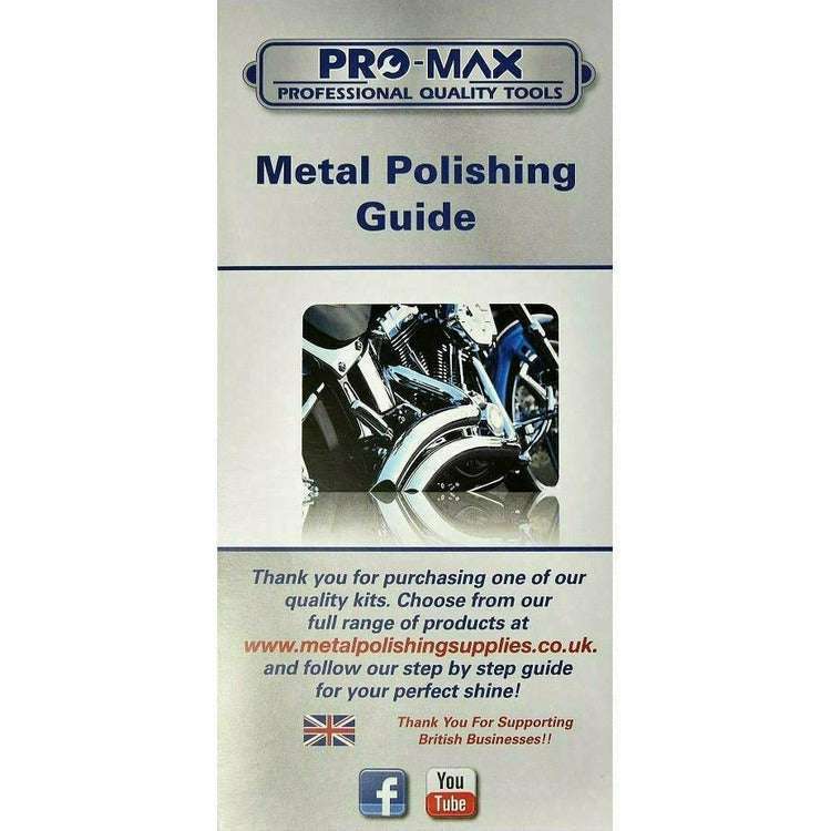 Chrom-Metall-Polier-Polier-Set passend für Bohrer 4" x 1/2" 6-teilig Pro-Max