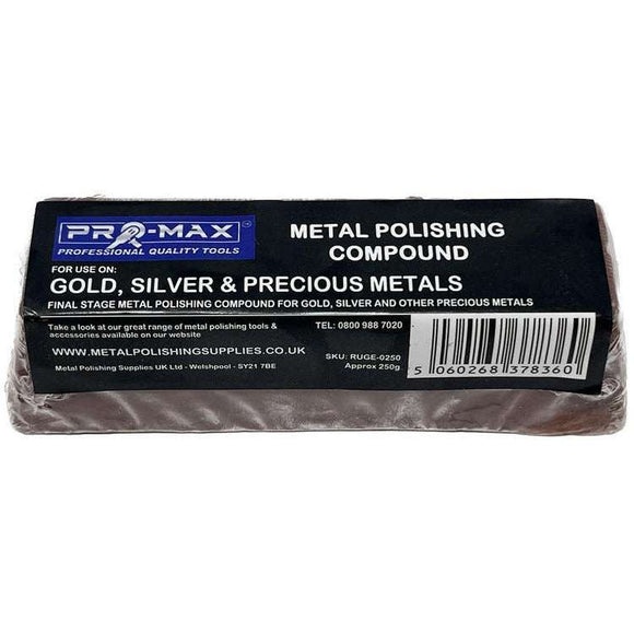 Pro-Max Jewellers Rouge 250g Jewellery Polishing Compound 3pc Kit