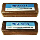 Jewellery Polishing Machine kit with two brown 100g Pro-Max polishing compound bars, including rouge compound