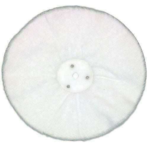 Jewellery Polishing Machine buffing wheel with soft white fabric polishing layers and central mounting hub
