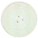 Jewellery Polishing Machine buffing wheel with white stitched cotton layers and central mounting hub
