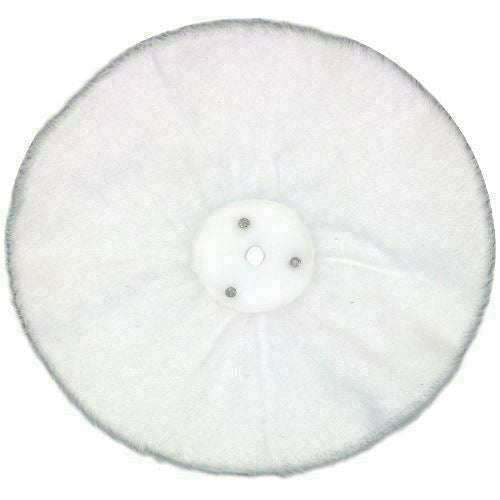 Jewellery Polishing Machine white swansdown buffing wheel with soft fabric surface and central mounting hole