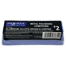 Metal Polishing Compound blue bar for aluminium, alloys, brass and copper, wrapped with Pro-Max label and number 2